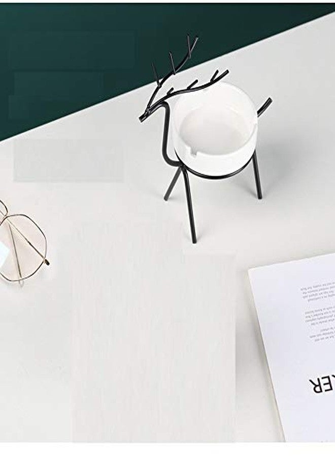 جيك مونكي منفضة سجائر على شكل غزال مصنوعة من السيراميك والأسلاك المعدنية من جيكمونكي، أثاث منزلي بسيط وعصري، ديكور منزلي للمكاتب والمنازل (منفضة سجائر على شكل غزال مصنوعة من الأسلاك المعدنية السوداء) - Image 3